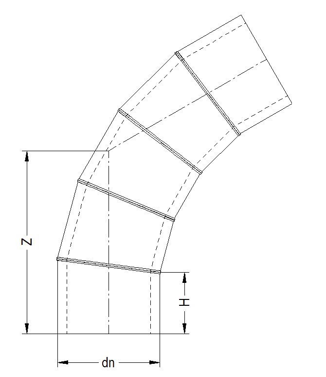 Fabricated Bend 60°